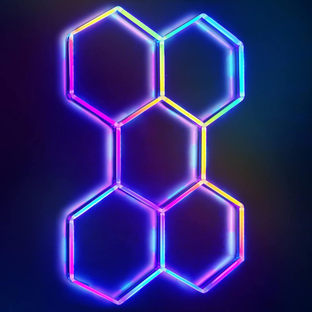 5 RGB Hexagon valaisin