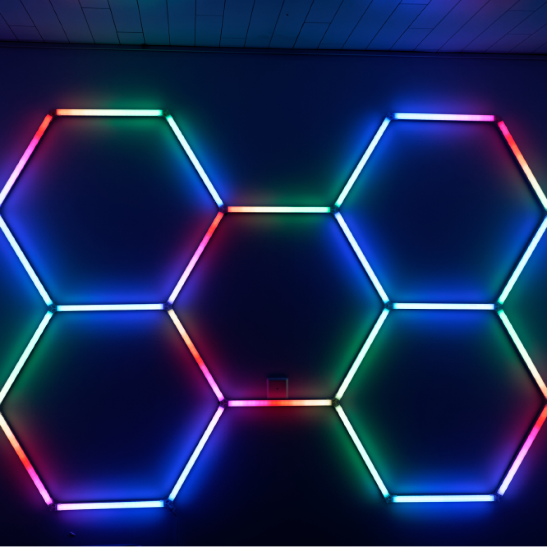 5 RGB Hexagon valaisin