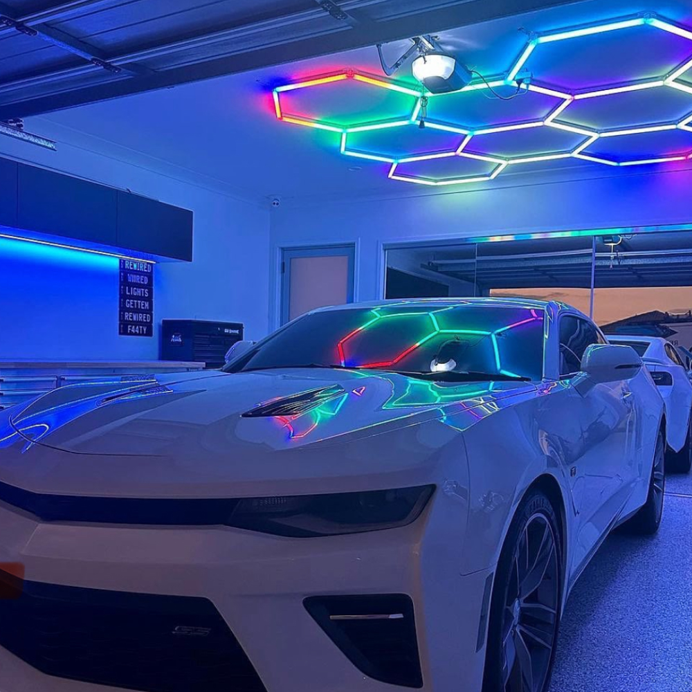 8 RGB Hexagon valaisin