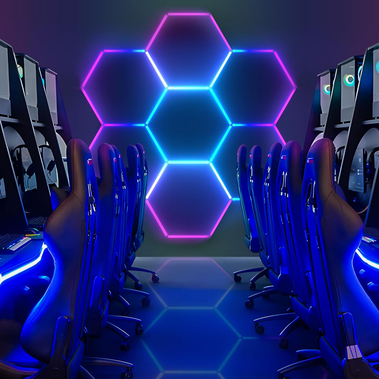 7 RGB Hexagon valaisin