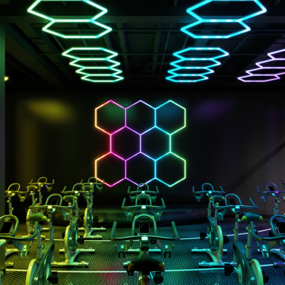 8 RGB Hexagon valaisin