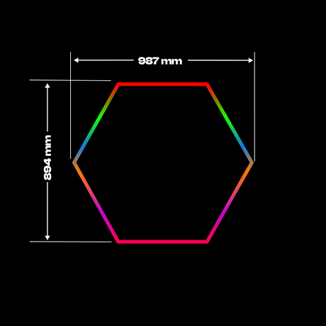 1 RGB Hexagon valaisin