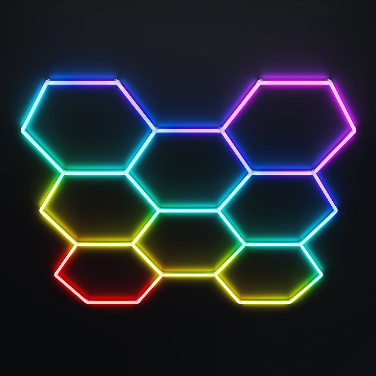 8 RGB Hexagon valaisin