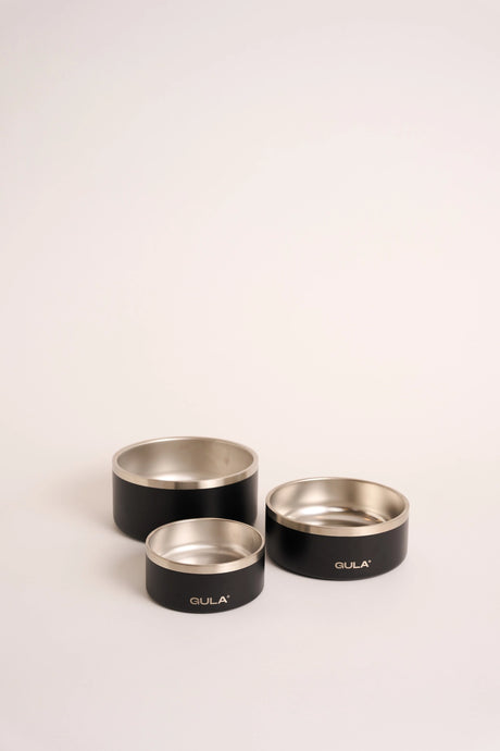 GULA DOG CARE koiran ruokakuppi teräksestä, musta