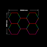 5 RGB Hexagon valaisin