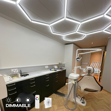 11 Hexagon LED-valon uusi himmenettävä versio,  0-100%